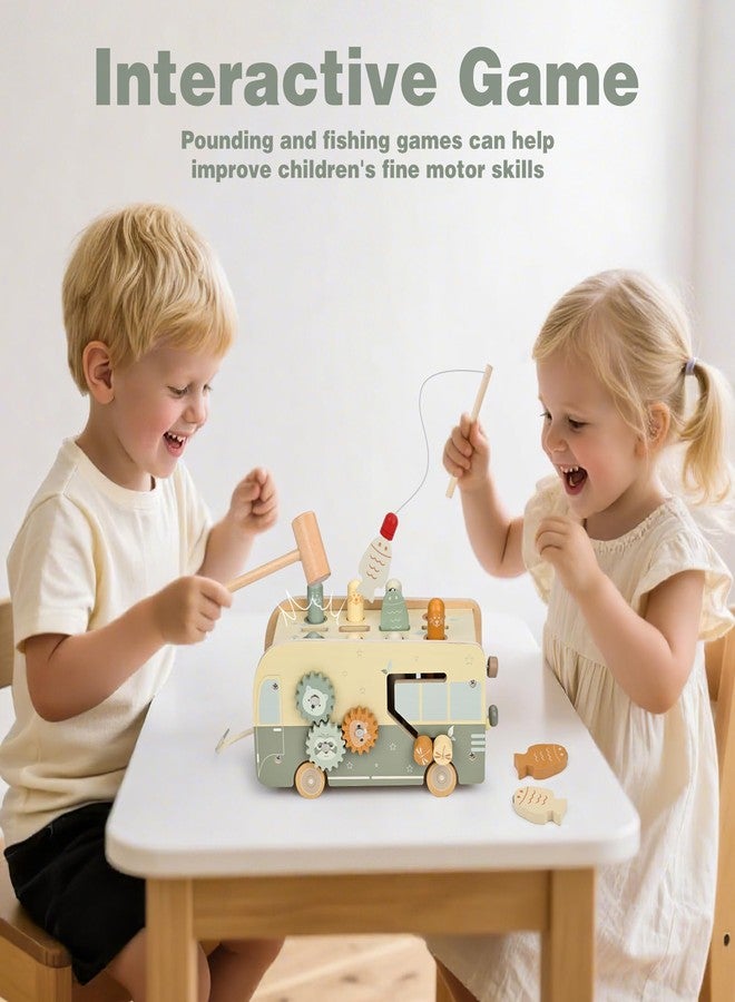 Vanplay Montessori Toys for 1 Year Old - Wooden Hammering Pounding Toys for One Year Old Girls Boy Gifts, 7 in 1 Learning Activities for Baby First Christmas Birthday Gifts for Toddlers 1-3-2-4 - Image 5